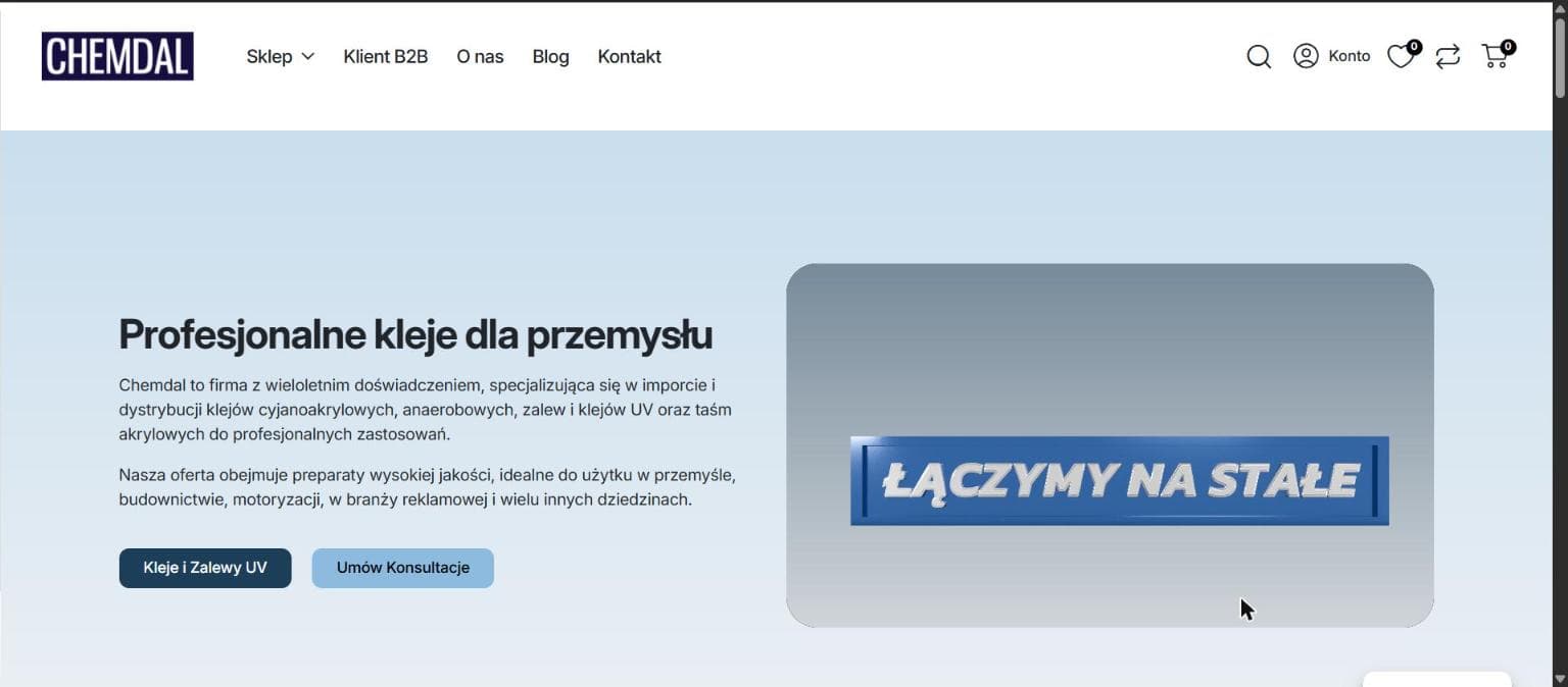Zrzut ekranu strony Chemdal